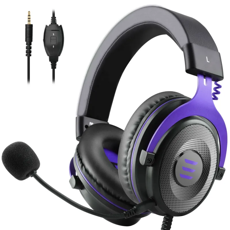 EKSA E900 Noise Cancelling Stereo Gaming Headset Purlpe