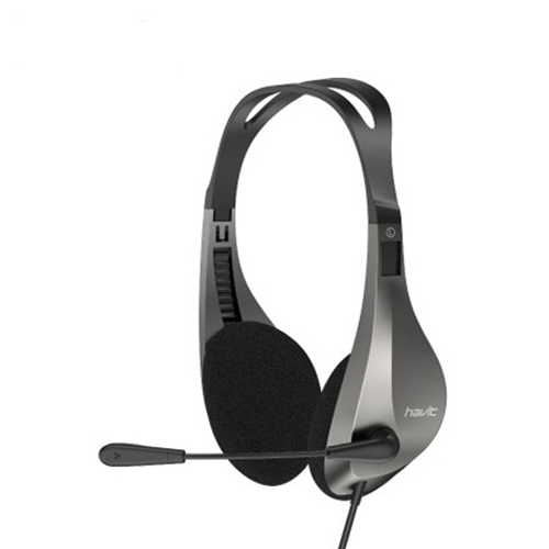 Havit H205d 3.5mm Double Plug with Mic Headphone for Computer