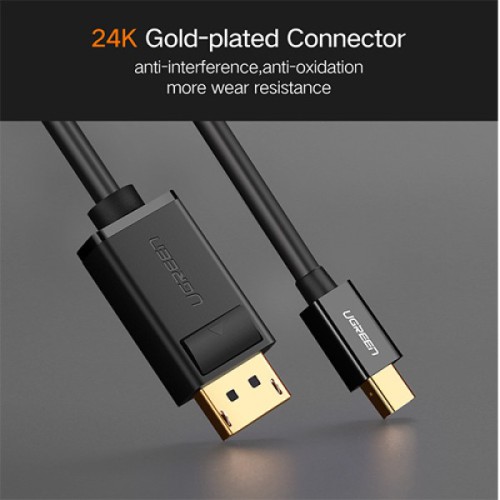 UGREEN MD105 (10477) Mini DP to DP Cable - 1.5M UGREEN MD105 (10477) Mini DP to DP Cable - 1.5M