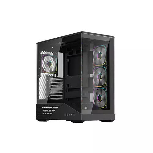 1stPlayer GM7 Tempered Glass Mid Tower M-ATX Gaming PC Case Black