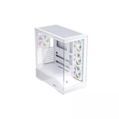 1stPlayer GM7 Tempered Glass Mid Tower M-ATX Gaming PC Case White