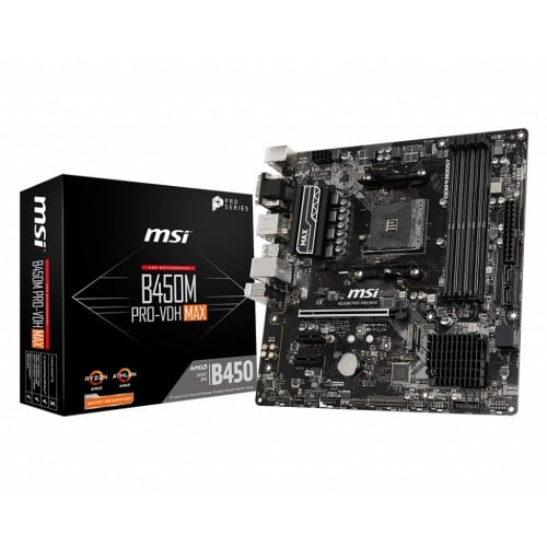 MSI B450M PRO-VDH MAX AMD AM4 Gaming Motherboard