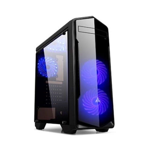 Golden Field 6021B ATX Gaming Casing with Blue LED Fan