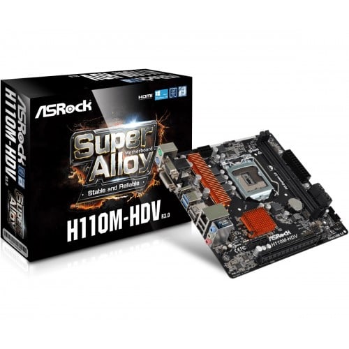 Asrock H110M-HDV R3.0 Super Alloy Micro ATX Motherboard