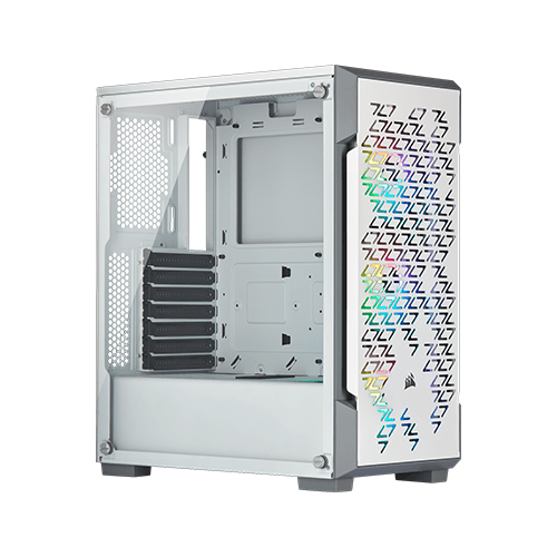 Corsair iCUE 220T RGB Airflow Tempered Glass Mid-Tower Smart Case (White)