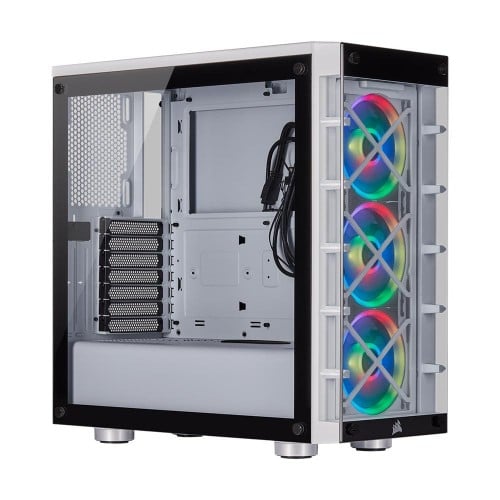 Corsair iCUE 465X RGB Mid-Tower ATX Smart Case (White)