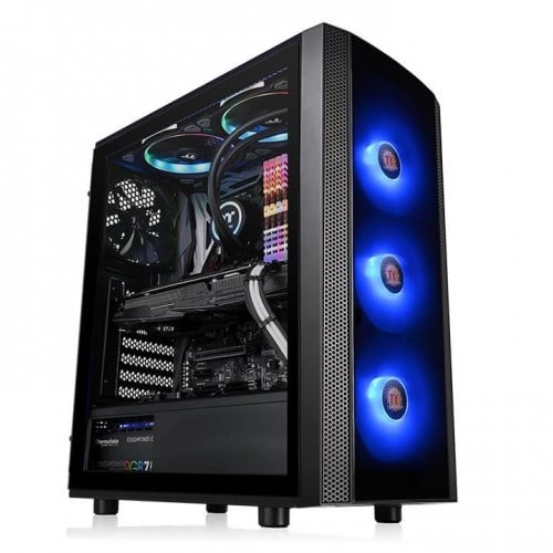 Thermaltake Versa J25 TG MB SYNC RGB Mid Tower Chassis Black