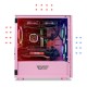 Aigo DarkFlash DLM21 MESH Pink Tempered Glass Micro ATX Casing