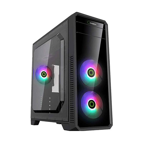 Gamemax G561-FRGB Mid Tower Black Gaming Casing