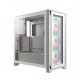 Corsair iCUE 4000X RGB Tempered Glass Mid-Tower ATX Case — White