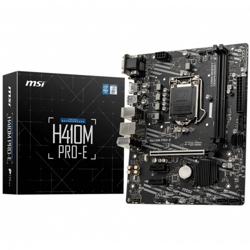 MSI H410M PRO-E Intel 10th Gen Micro-ATX Motherboard MSI H410M PRO-E Intel 10th Gen Micro-ATX Motherboard