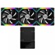 Lian Li UNI FAN SL120 V2 120mm RGB Black Cooling Fan (3 Fan Pack)