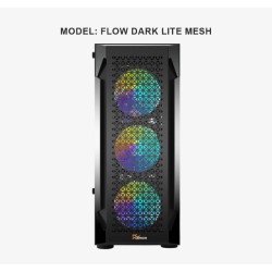 PC Power PP-GS2401-BK Flow Dark Lite Mesh Desktop Gaming Casing