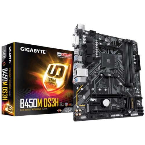 Gigabyte AMD B450M DS3H Ultra Durable RGB Motherboard