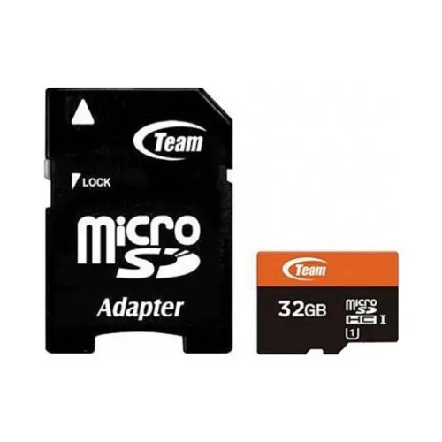 TEAM 32GB MicroSDHC/SDXC UHS-I U1 C10 Memory Card with Adapter