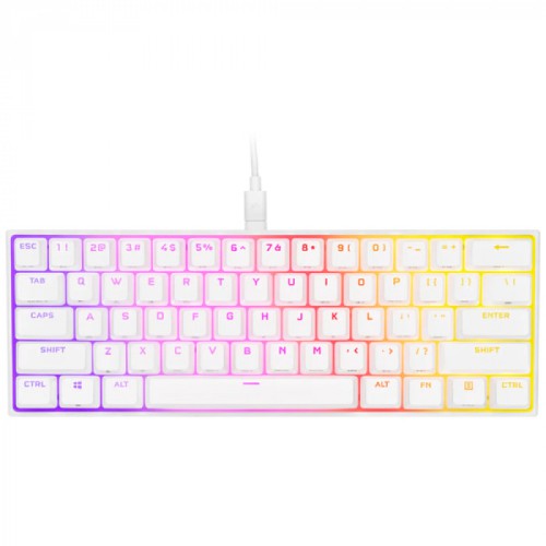 CORSAIR K65 RGB MINI 60% MECHANICAL GAMING KEYBOARD CHERRY MX RED WHITE