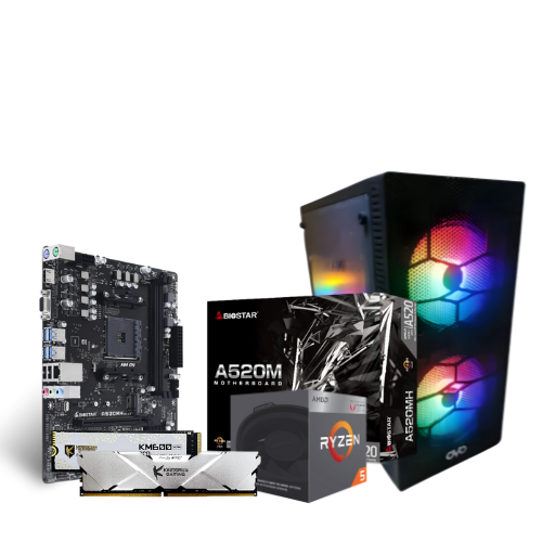 AMD Ryzen 5 2400G & BIOSTAR A520MH MICRO ATX AMD AM4 MOTHERBOARD