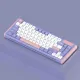 DUSTSILVER K84 PURPLE PINK LILAC CUTE KAWAII WIRED BACKLIT MECHANICAL KEYBOARD (BLACK SWITCH)