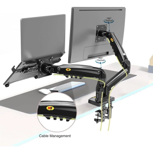 North Bayou F160-FP Laptop Mount with Adjustable Tray for 10-17”Notebook, Full Motion Arm North Bayou F160-FP Laptop Mount with Adjustable Tray for 10-17”Notebook, Full Motion Arm
