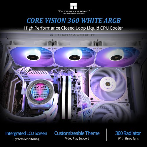 Thermalright Core Vision 360 White ARGB CPU Cooler Thermalright Core Vision 360 White ARGB CPU Cooler