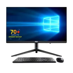 AOC AIO Noble B911 Intel N95 8GB RAM 256GB SSD 23.8 Inch FHD Display Black All in One PC with Built in 2600mAh Battery