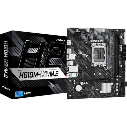 ASROCK H610M-H2/M.2 14th, 13th and 12th Gen mATX DDR4 Motherboard
