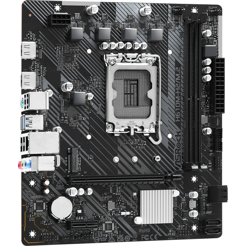 ASROCK H610M-H2/M.2 14th, 13th and 12th Gen mATX DDR4 Motherboard