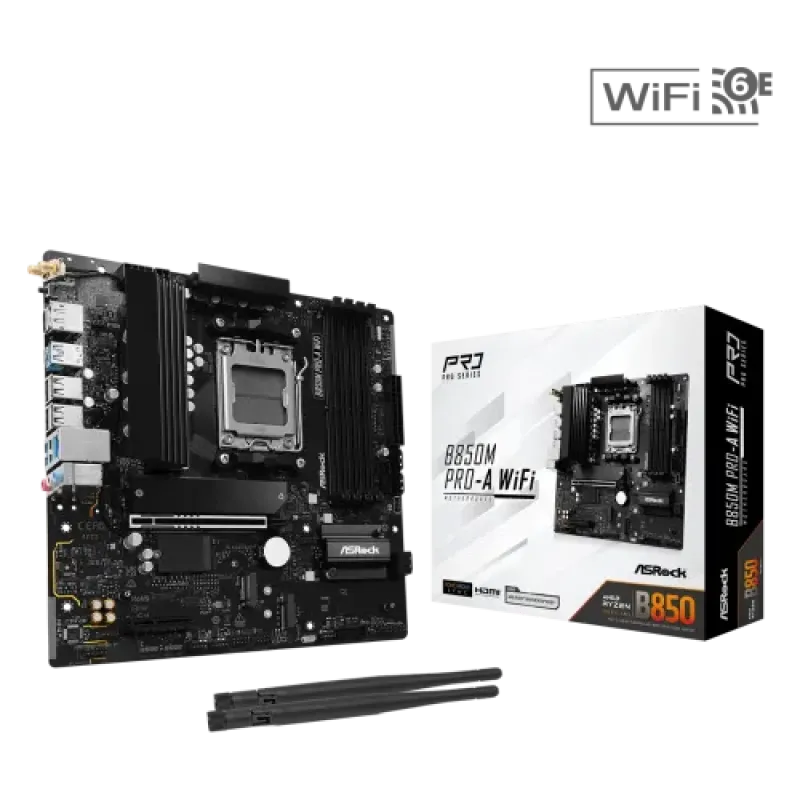 ASRock B850M Pro-A WiFi AM5 DDR5 mATX Motherboard