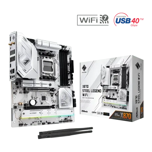 ASRock X870 Steel Legend WiFi AM5 DDR5 ATX Motherboard