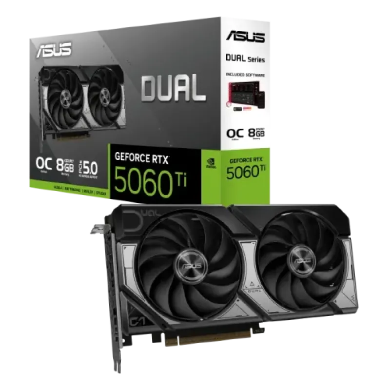 ASUS Dual GeForce RTX 5060 Ti 8GB GDDR7 OC Edition Graphics Card