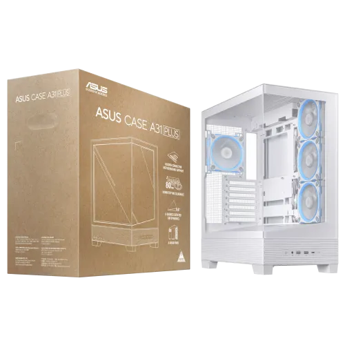 ASUS A31 PLUS ATX Mid-Tower Gaming Casing White