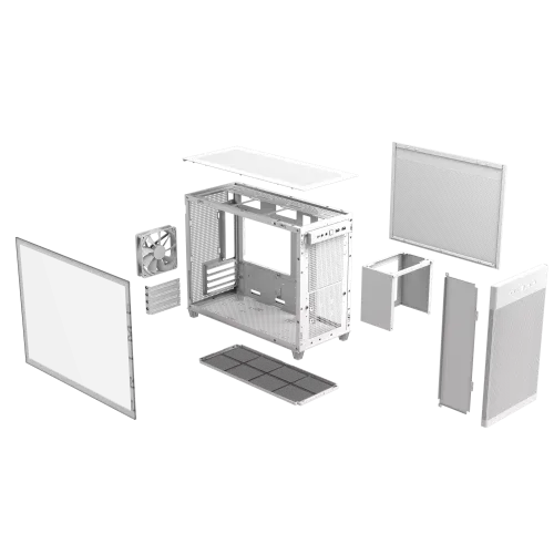 ASUS Prime (AP201) Tempered Glass MicroATX Case - White