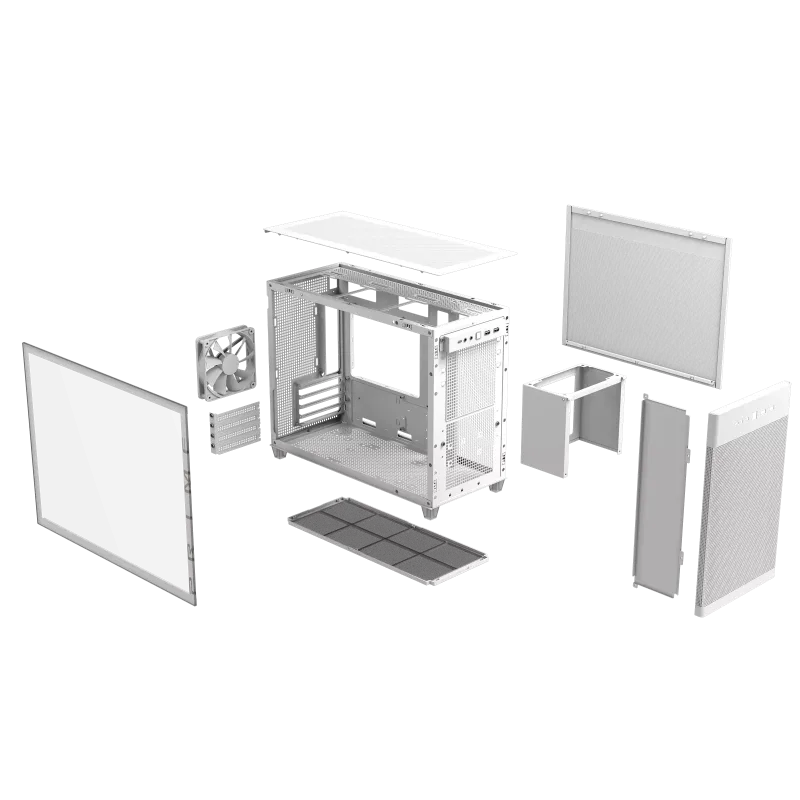 ASUS Prime (AP201) Tempered Glass MicroATX Case - White