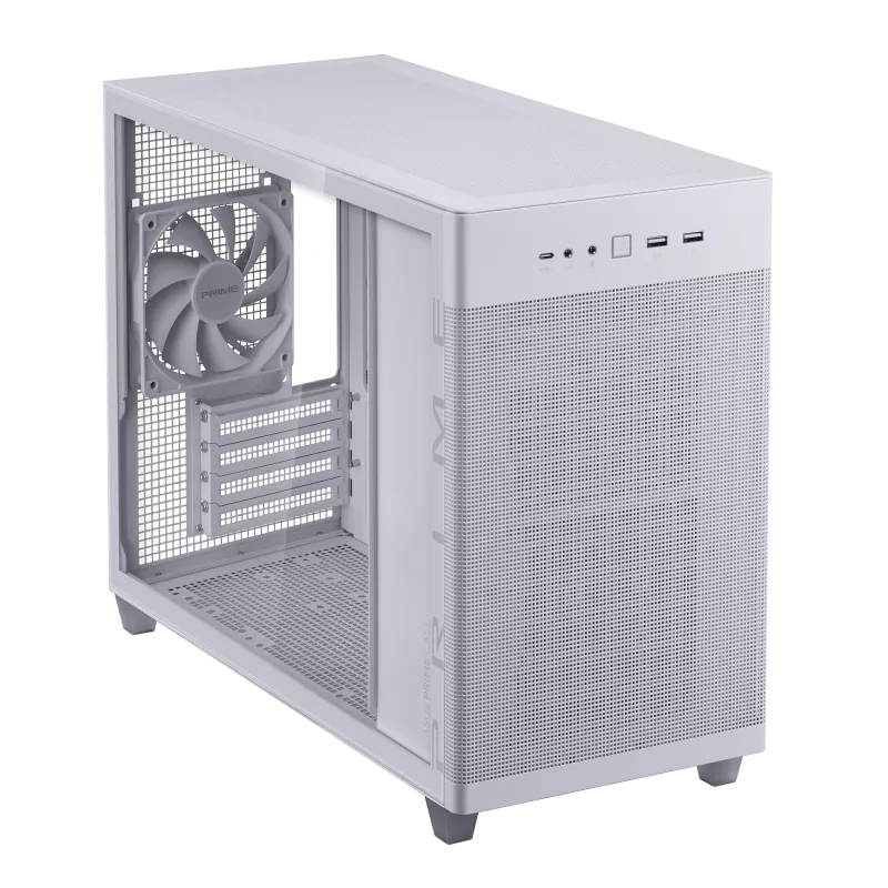 ASUS Prime (AP201) Tempered Glass MicroATX Case - White