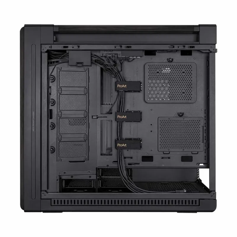 Asus ProArt PA602 Wood Edition Mid Tower Black (Tempered Glass Window) E-ATX Desktop Casing