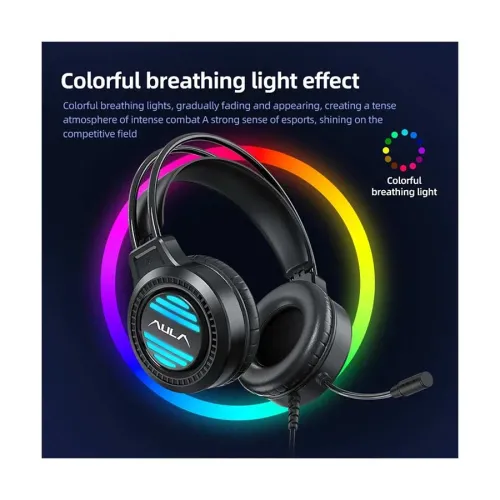 AULA S606 RGB With Volume Control USB 7.1 Gaming Headset