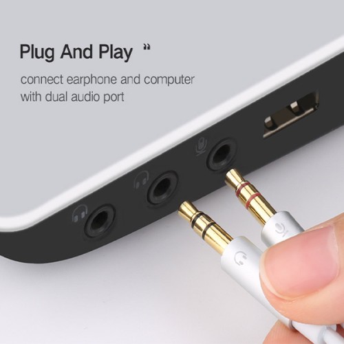 UGREEN AV140 (20898) 3.5mm to 2 Audio Cable - Black UGREEN AV140 (20898) 3.5mm to 2 Audio Cable - Black