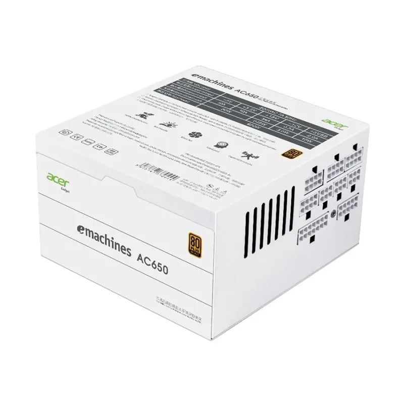Acer AC650W 650W 80 Plus Bronze Full Modular White Power Supply 