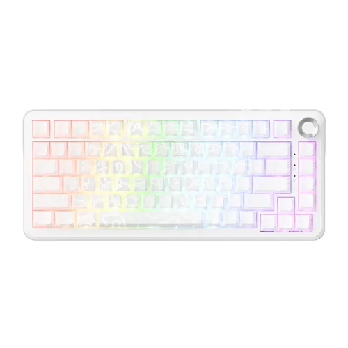 Ajazz AK820 MAX Ultra HE Mechanical Keyboard Contour Line-White