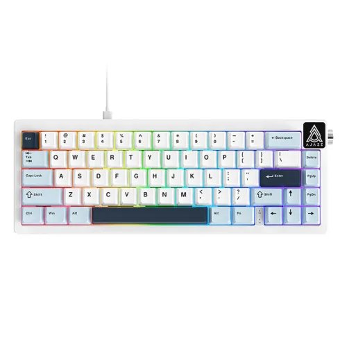 Ajazz AK650 Wired Gaming Mechanical Keyboard Blue White