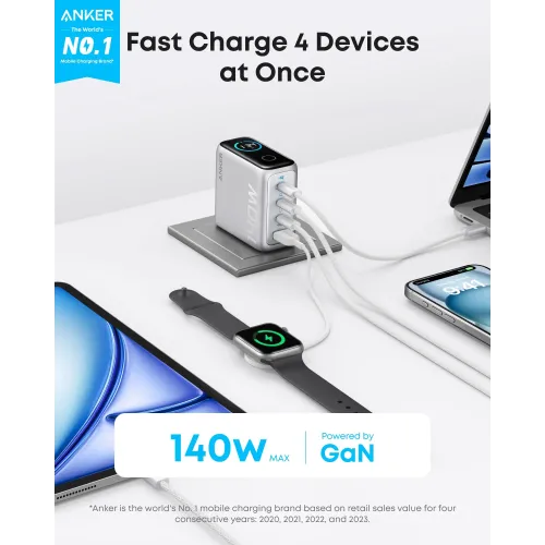 Anker Zolo B2697 140W Fast Charger With Type C to Type C Cable