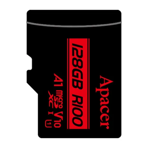 Apacer R100 MicroSDXC UHS-I U1 V10 128GB Class-10 Memory Card with Adapter