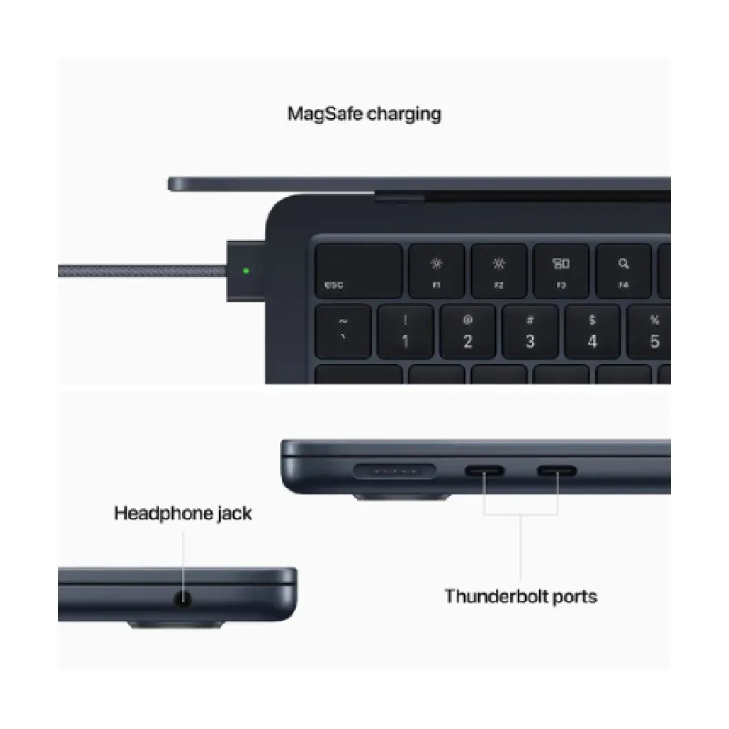 Apple MacBook Air (2022) M2 Chip 13.6-Inch Liquid Retina Display 16GB RAM 256GB SSD Midnight