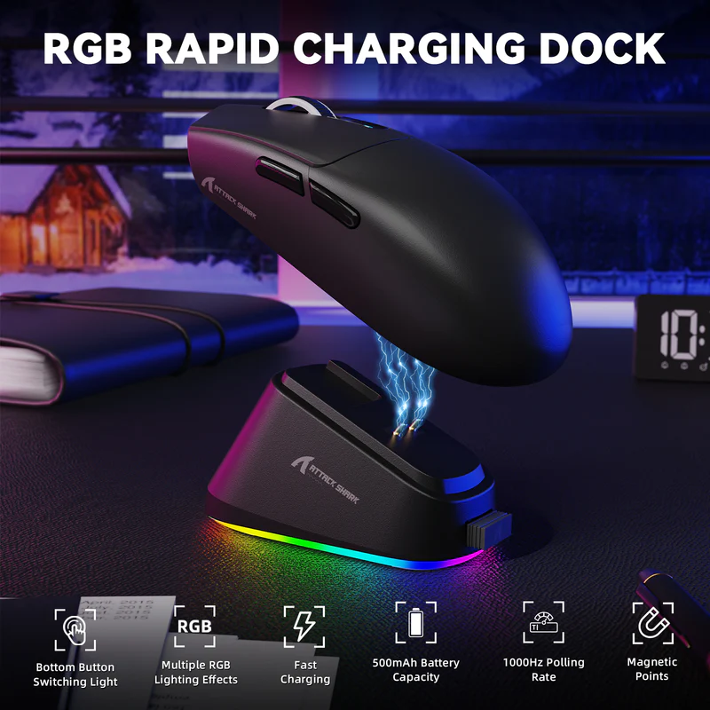 ATTACK SHARK G3 PRO Tri-mode Wireless Gaming Mouse