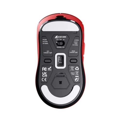 ATTACK SHARK X3 Wireless Gaming Mouse Red