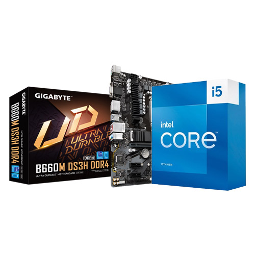 Intel Core I5-13400 with GIGABYTE B660M DS3H DDR4 Motherboard CPU Combo