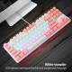 BAJEAL K100 TKL RGB Mechanical Gaming Keyboard (White-Pink)