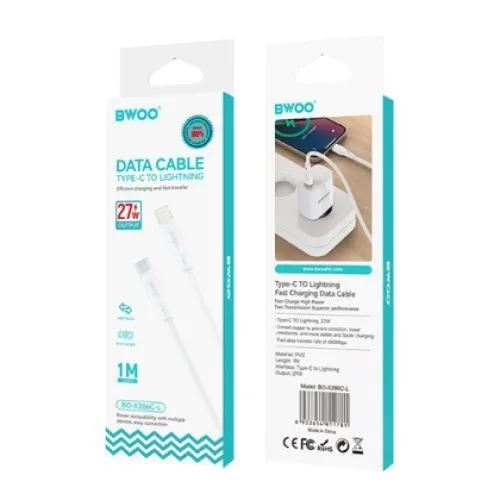 BWOO BO-X286CL Type-C To Lightning Charging Data Cable