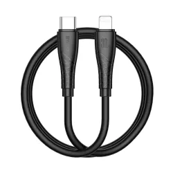 BWOO BO-X318C-L USB Type-C Male to Lightning Male, 1 Meter, Black Charging & Data Cable