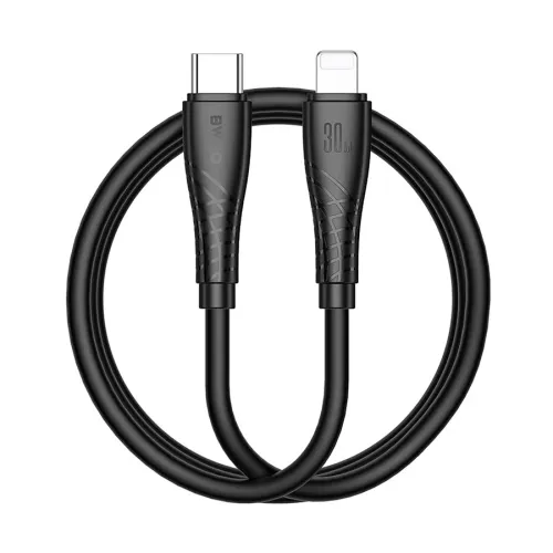 BWOO BO-X318C-L USB Type-C Male to Lightning Male, 1 Meter, Black Charging & Data Cable